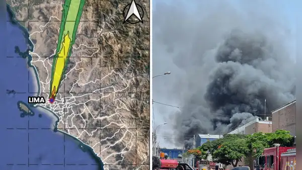 Incendio en Cercado de Lima: contaminación del aire afectaría hasta 5 distritos, alerta Senamhi