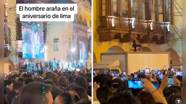 Spider-Man saca los pasos prohibidos en aniversario de Lima y afirman: “Baila mejor que la cantante”