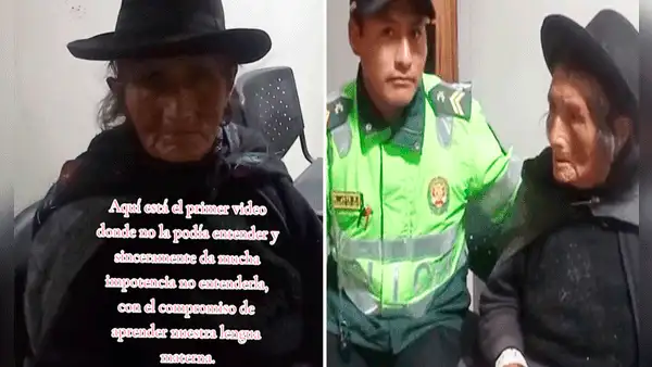 Policía le habla en quechua a adulta mayor extraviada en Perú y usuarios dicen: “Más efectivos así”