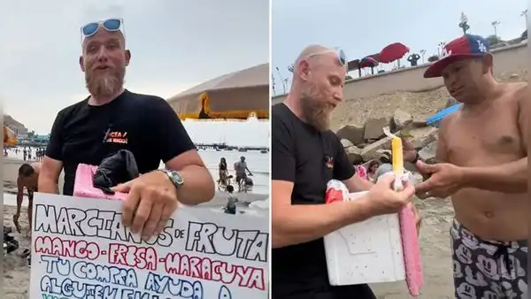 Influencer extranjero vende marcianos en la playa y cuenta su experiencia: "La gente es muy amable"