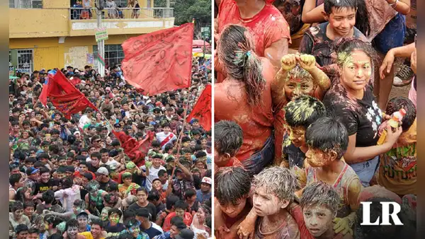 Cientos de piuranos participan del tradicional 'manguerazo' en carnaval de Catacaos