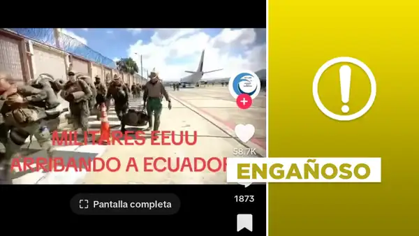 Ecuador: este video de movilización no muestra a “militares de EE. UU. arribando” al país vecino