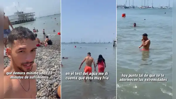 Venezolano visita playa La Punta en el Callao y sorprende con sus comentarios: "Es un congelador"