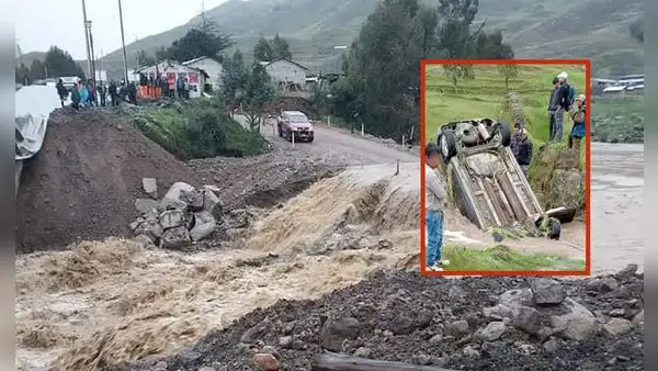 Enfermera muere en auto arrastrado por huaico en Ayacucho: a bordo iban 6 personas
