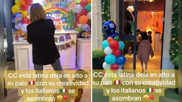 Peruana que vive en Italia sorprendió con decoración de fiesta infantil: “En Europa no están acostumbrados”