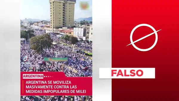 Video no muestra paro nacional en Argentina: es una procesión en Venezuela