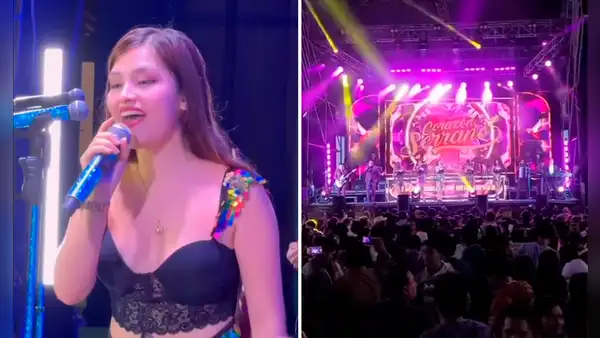 Milagros Díaz hizo su debut oficial con Corazón Serrano: público cantó y bailó con su presentación