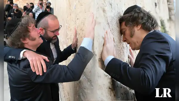 Milei se emocionó y lloró tras rezar en el Muro de los Lamentos durante su visita a Israel