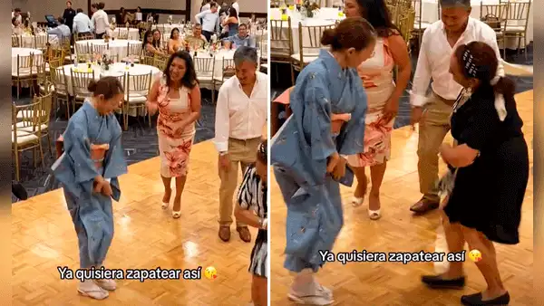 Japonesa sorprende al bailar huaino con impresionante zapateo al estilo de Perú: “Tiene más ritmo que yo”