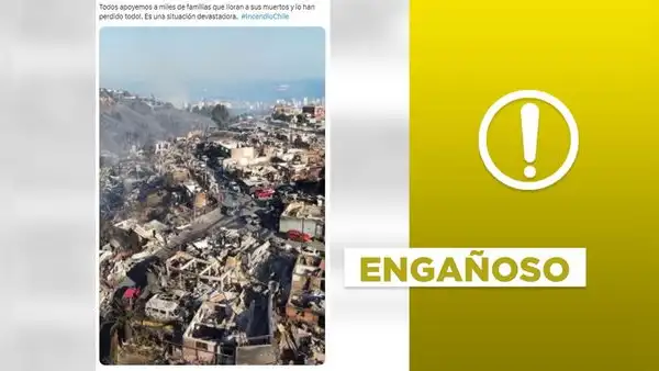 Imagen no corresponde a los incendios de Chile en 2024