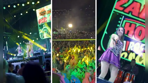 Corazón Serrano: así fue su concierto con fuerte lluvia por los carnavales de Cajamarca
