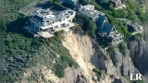 Casas de lujo en acantilado californiano al borde del colapso inminente