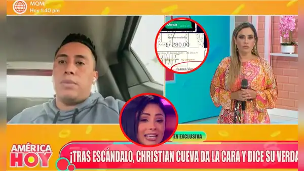 Christian Cueva revela EN VIVO el porqué le yapeó 280 soles a Pamela Franco y no 300