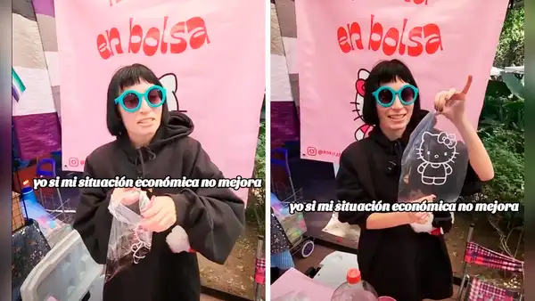 Joven emprendedora se vuelve viral por vender gaseosa en bolsa de Hello Kitty: “Estilo coquette”