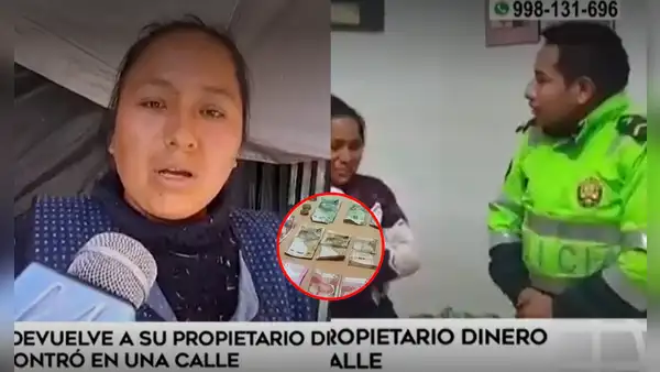 Huaraz: Policía encontró en la calle cerca de S/1.000 y lo devuelve a madre de familia