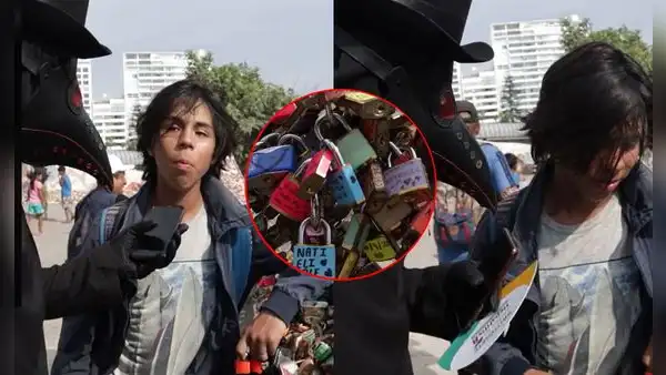 Joven que vende candados a parejas es viral en redes: “Lo limpia y lo vuelve a vender”