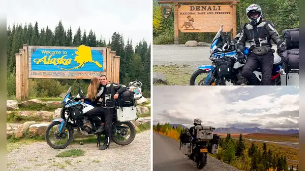 Colombiano conquista las redes sociales con su épico viaje en moto desde Medellín hasta Alaska