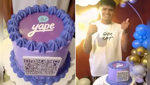 Joven es viral tras festejar su cumpleaños con temática de Yape y torta con código QR