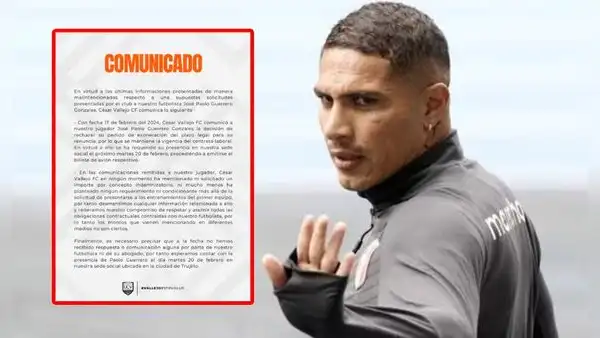 César Vallejo lanza ultimátum a Paolo Guerrero y le dan fecha límite para su llegada a Trujillo