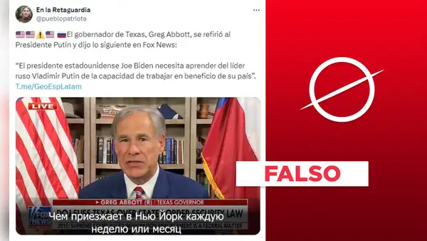 El gobernador de Texas no se refirió al presidente ruso Vladimir Putin ni elogió su gestión