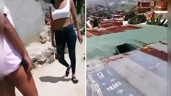 Es viral: pelea de mujeres en un techo de una casa en Venezuela deja una detenida