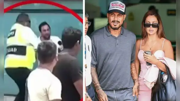 Reportero de 'América hoy' rompe valla de seguridad por ver a Guerrero y es derribado por policías