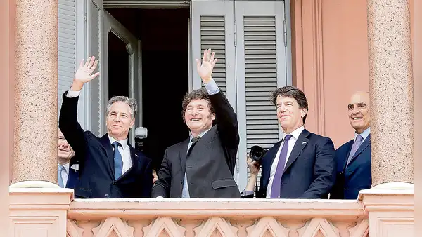 Blinken se reúne con Milei y extiende su apoyo para estabilizar la economía