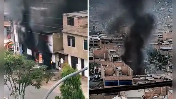 SJL: reportan incendio de grandes proporciones en almacén ubicado en la av. El Muro