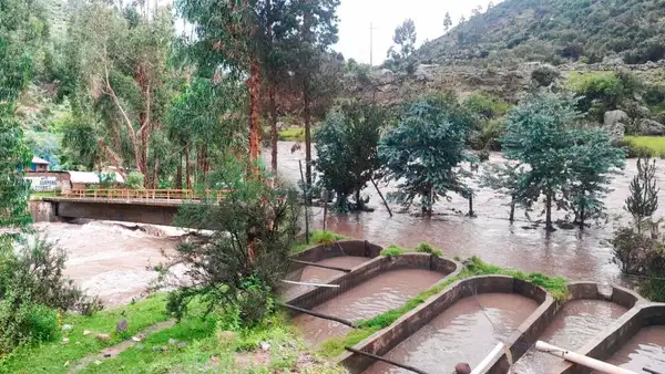 Ayacucho: río Cachi se desborda y arrasa con 50 piscigranjas en Vinchos