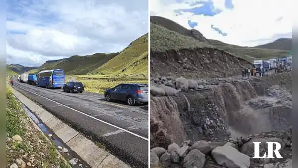 Restringen tránsito vehicular de Arequipa-Puno debido a interrupción de carretera