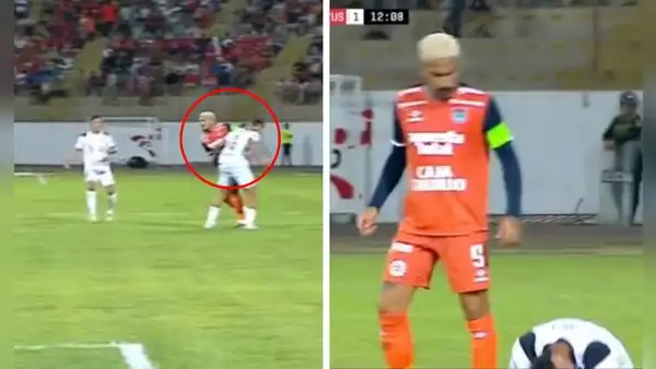 Paolo Guerrero enfureció y metió un codazo, pero se salvó de la roja en su debut con la UCV
