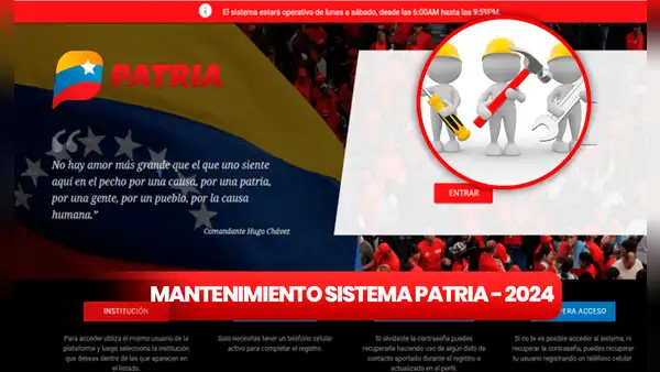 Sistema Patria 2024: estos son los horarios en los que NO puedes usar la plataforma