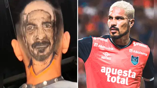 Hincha de la UCV muestra su apoyo a Paolo Guerrero y se corta el cabello con diseño del 'Depredador'