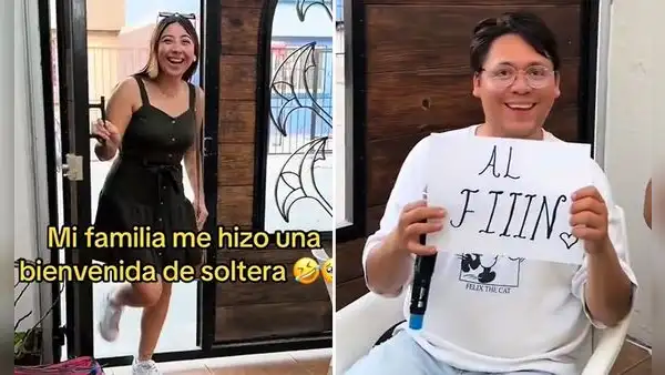 Mujer firmó su divorcio y su familia le realizó una fiesta: “¡Bienvenida a la soltería!”