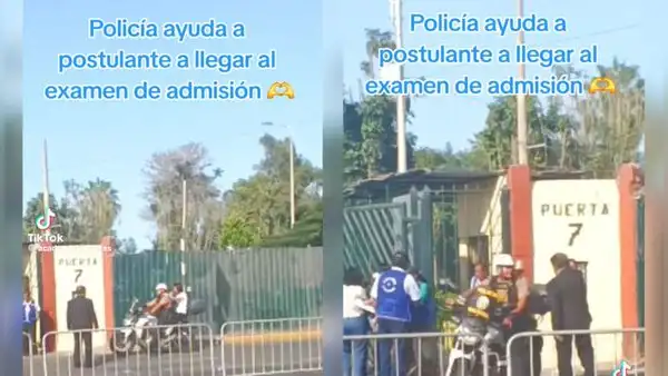 Policía ayuda a postulantes de UNMSM a llegar a tiempo al examen de admisión y se vuelve viral