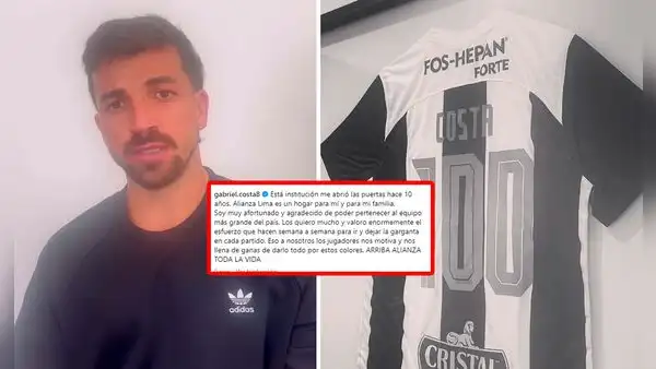 Gabriel Costa pidió sentidas disculpas a los hinchas de Alianza Lima por sus polémicos gestos