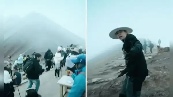 Español queda decepcionado al conocer la Montaña de colores: "No se parece a internet"