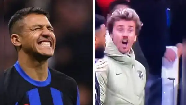 Revelan el fuerte insulto de Griezmann al chileno Alexis Sánchez en Champions: "Es un cag**"