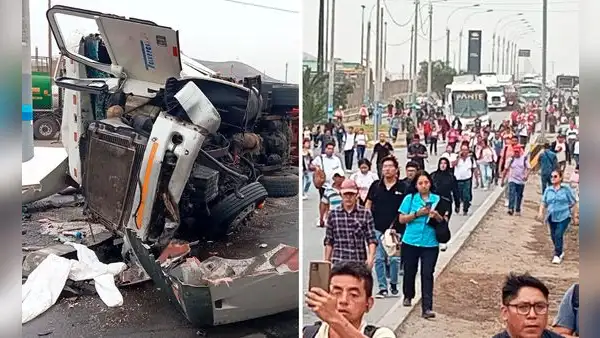 Callao: decenas de ciudadanos varados tras triple choque cerca de la refinería La Pampilla
