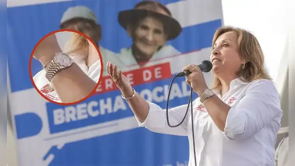 Presidenta Dina Boluarte ostenta lujoso reloj Rolex valorizado en más de 14.000 dólares