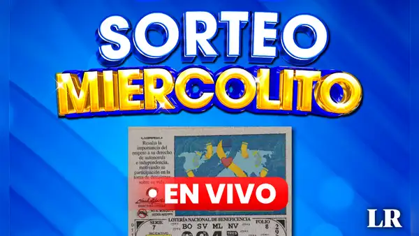 Lotería de HOY EN VIVO, Telemetro: resultados del Sorteo 'Miercolito de oro', 20 de marzo
