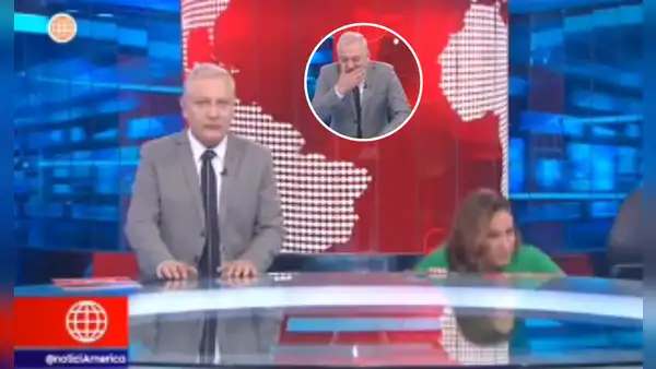Alvina Ruiz sufre caída en vivo durante noticiero de América y así reaccionó Günter Rave