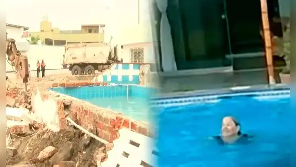 Municipalidad de Lurín demuele piscina de Susana Villarán