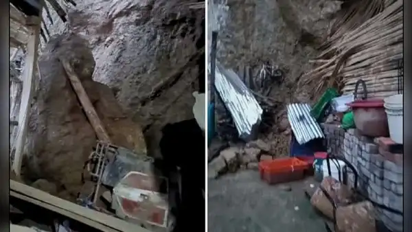 Lluvias en Piura: familia se salva de morir tras caída de roca sobre el techo de su casa en Huancabamba