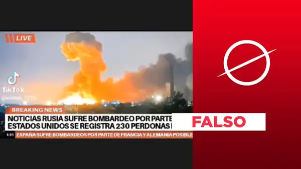 Foto de explosión no muestra un reciente “bombardeo de EE. UU. a Rusia”