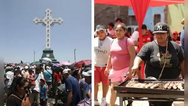 Barbería, chamanería, comida al paso y más: así luce el cerro San Cristóbal en Semana Santa