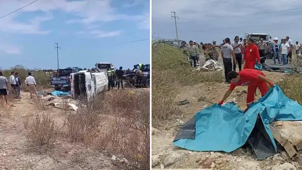 Piura: 4 personas fallecen tras choque entre minivan y camión en Paita