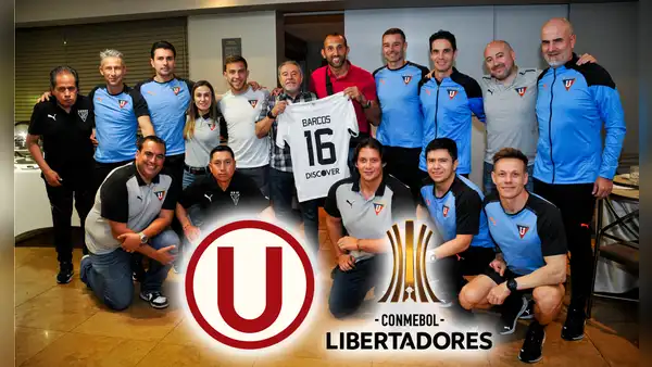 Hernán Barcos acude a alentar a LDU previo al partido ante Universitario por Copa Libertadores