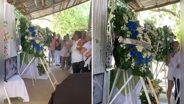Corona de flores causa terror al moverse ‘sola’ durante velorio: “Se manifestó”