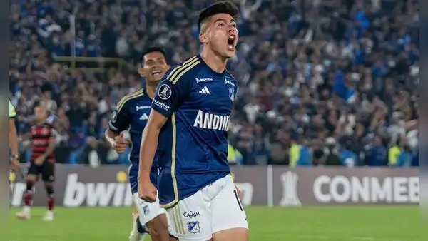 Con 10 jugadores, Millonarios rescató un empate como local ante Flamengo por Copa Libertadores